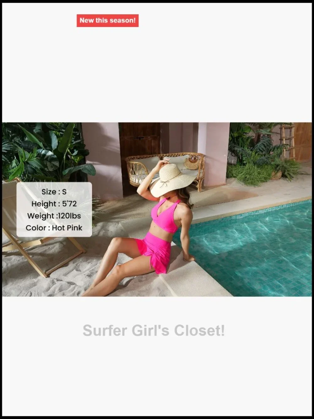 High Waisted Bikini with Skirt Two Piece Swimsuit Tummy Control Halter Bathing